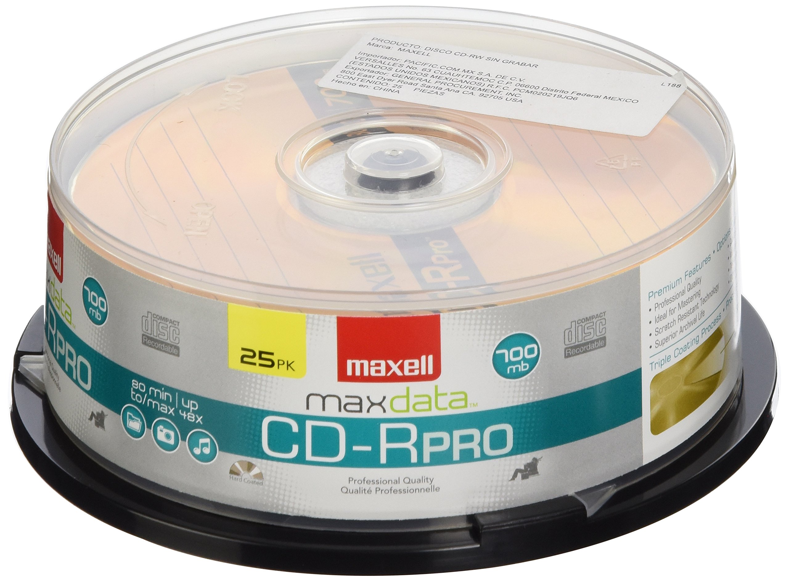 Amazon.com: Maxell CD-R Photo Pro Series with Spindle, 700MB