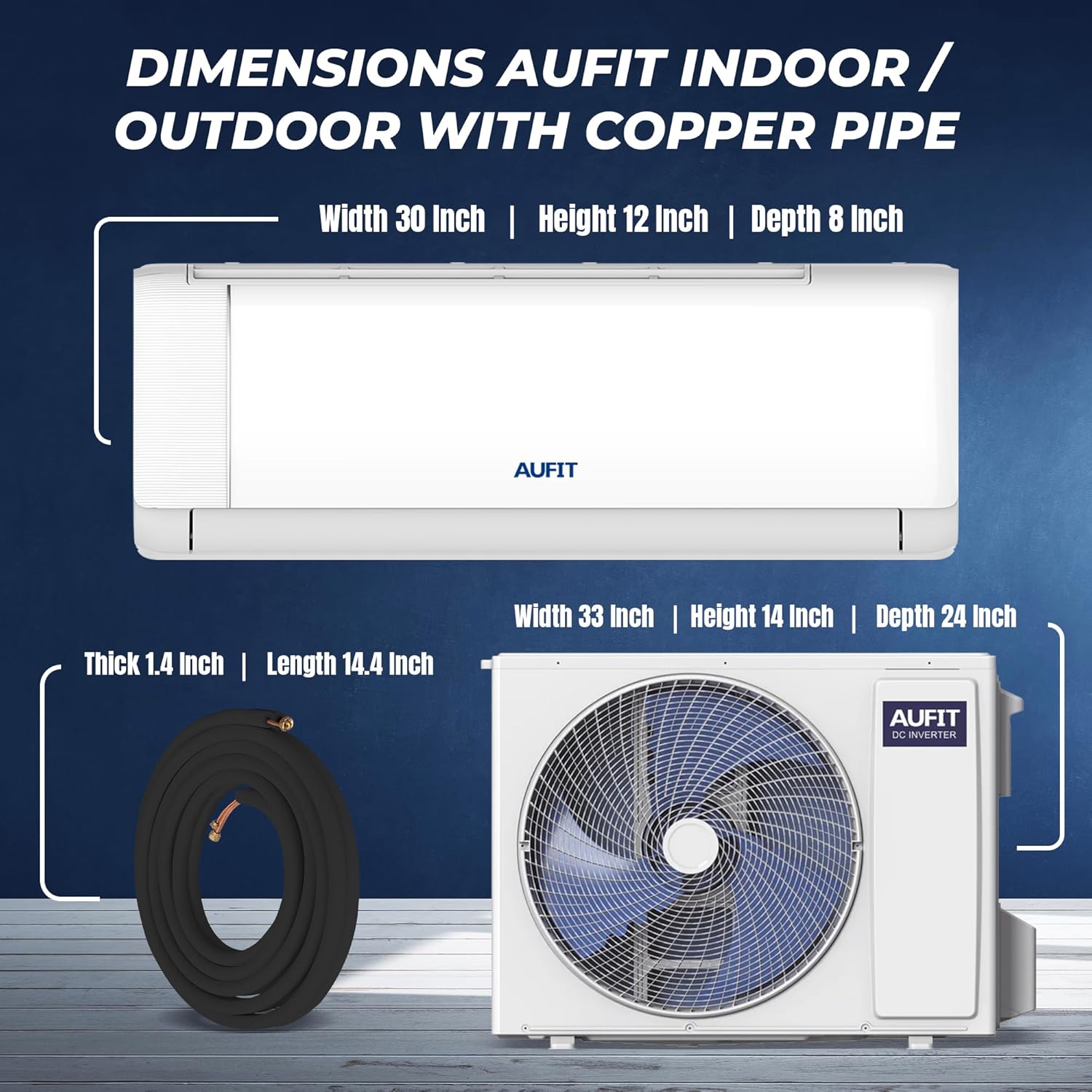 Aufit 12000 BTU Mini Split AC/Heating System A01 User Manual