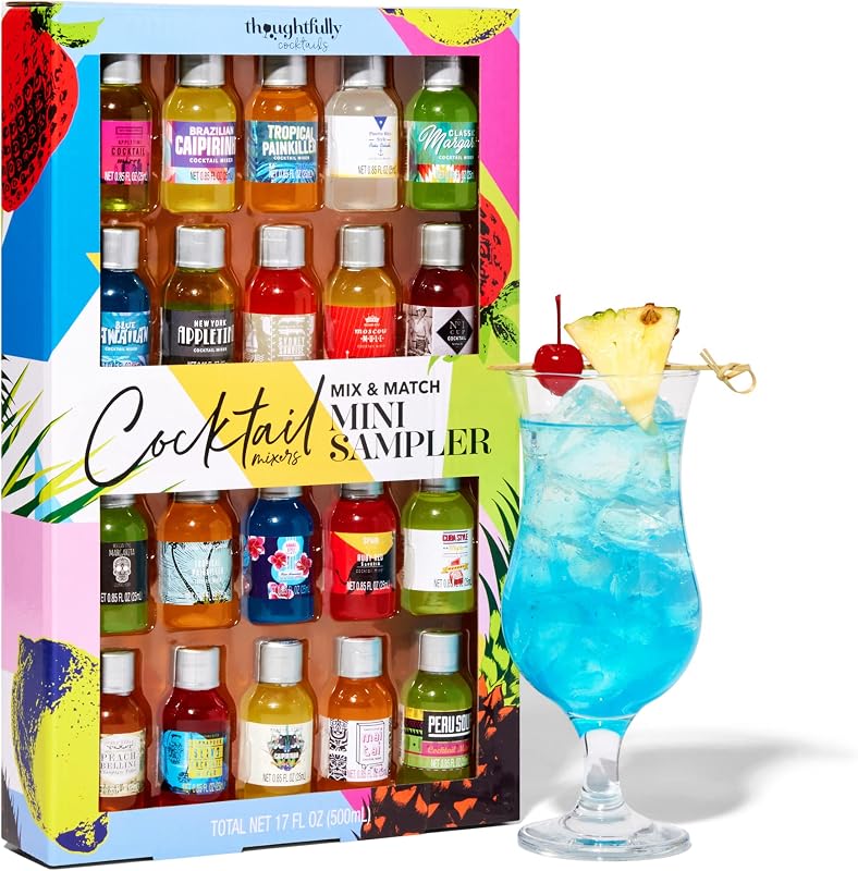 Cocktail Mix & Match Mixer Gift Set, Mini Drink Mix Sampler, Set of 20 | Cocktail & Mocktail Mixers, Home Bar Essential, Entertaining, Parties, Hostess Gift, Drink Lovers & Celebrations