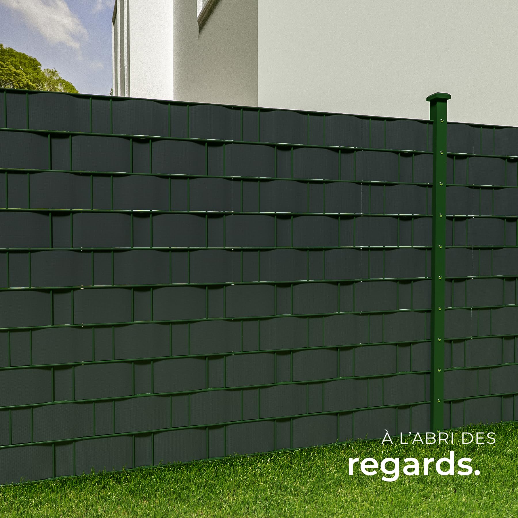 Tectake Brise Vue Jardin PVC Grillage Cloture Paravent Exterieur Pare Soleil Protection UV Occultant Rouleau 70 m x 19 cm Gris Anthracite