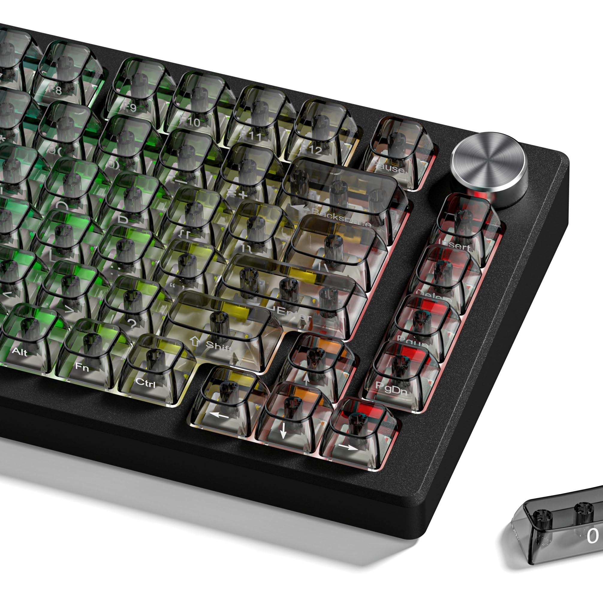 dagaladoo Shine Through keycaps Set,PC Clear keycaps Dark Grey