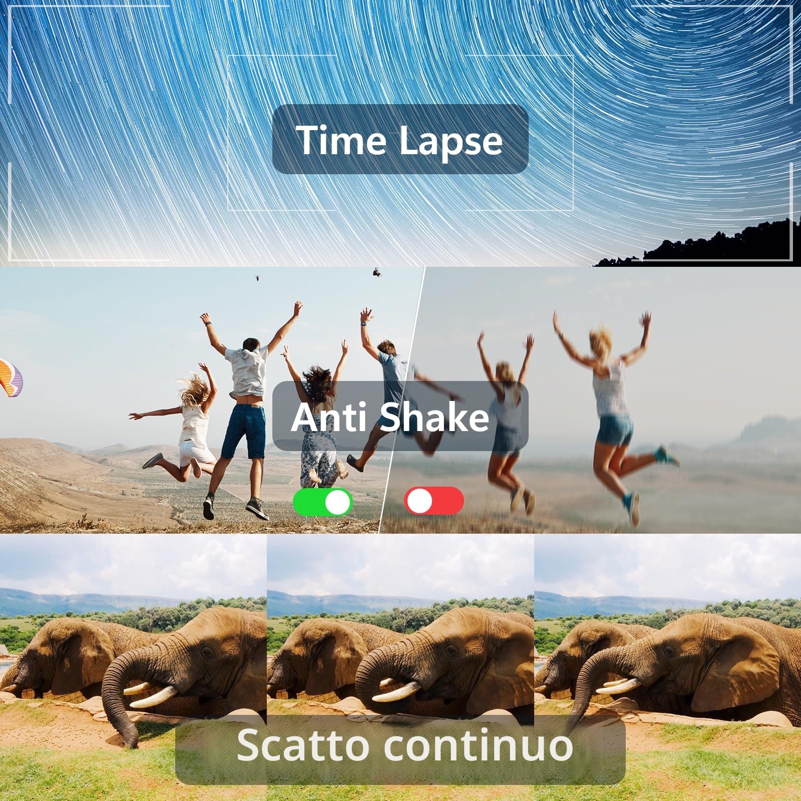 Fotocamera Digitale 4K 48MP Autofocus con Mirino, Macchina Fotografica con Scheda da 32GB e 2 Batterie, Fotocamera Compatta con 16X Zoom per Fotografi Principianti/Viaggiatori/Adolescenti-Nero