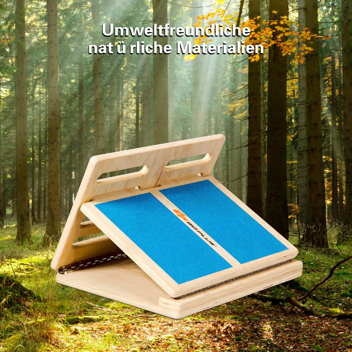 Waden Stretcher Board Aus Holz - Klappbar, Rutschfest, 37x30 Cm, Für Dehnung & Fitness