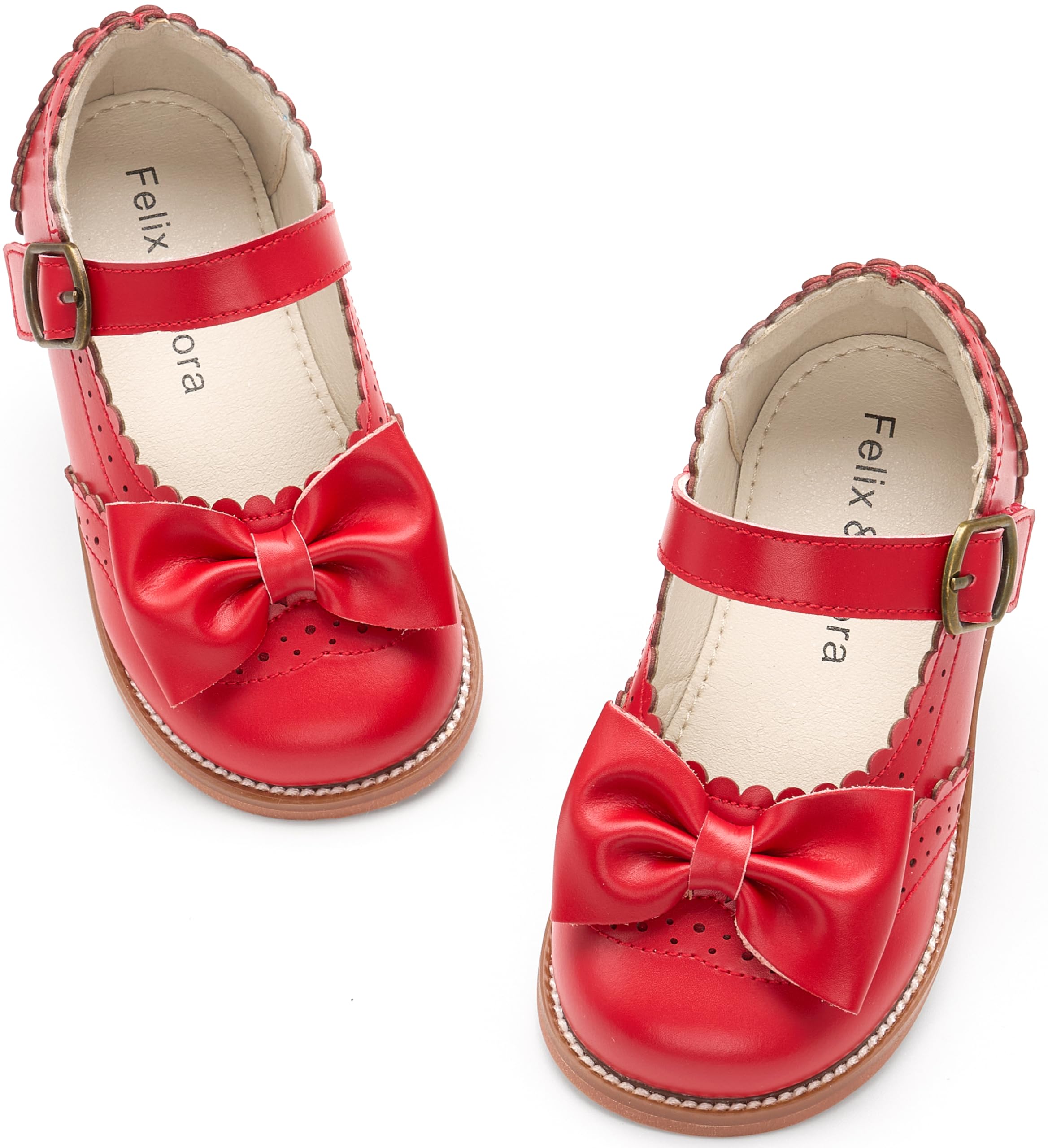 Felix &amp; Flora Toddler Little Girl Mary Jane Dress Shoes - Ballet Flats for Easter Flower Girl Party School Shoes.