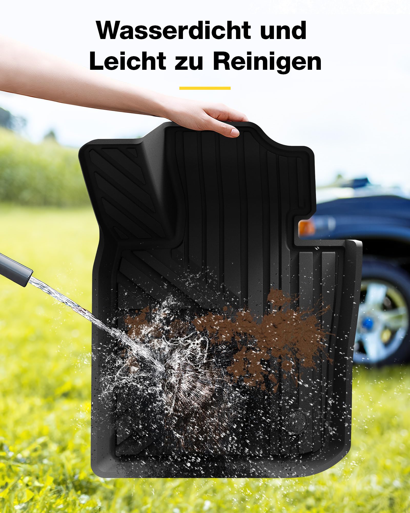 3W Fußmatten & Kofferraumwanne für 2014-2024 Mini Hatch F56/Mini Cooper | TPE Thorex™ Allwetter | 3D Maßgeschneiderte Passform | Hundefreundlich Auto Zubehör | Wasserdicht & Kratzfest | Antirutsch