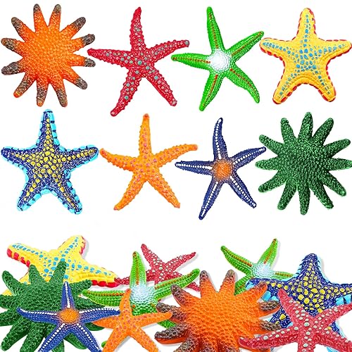 YUJUN 16 Pieces Big Diving Pool Toys, Beach Colorful Starfish