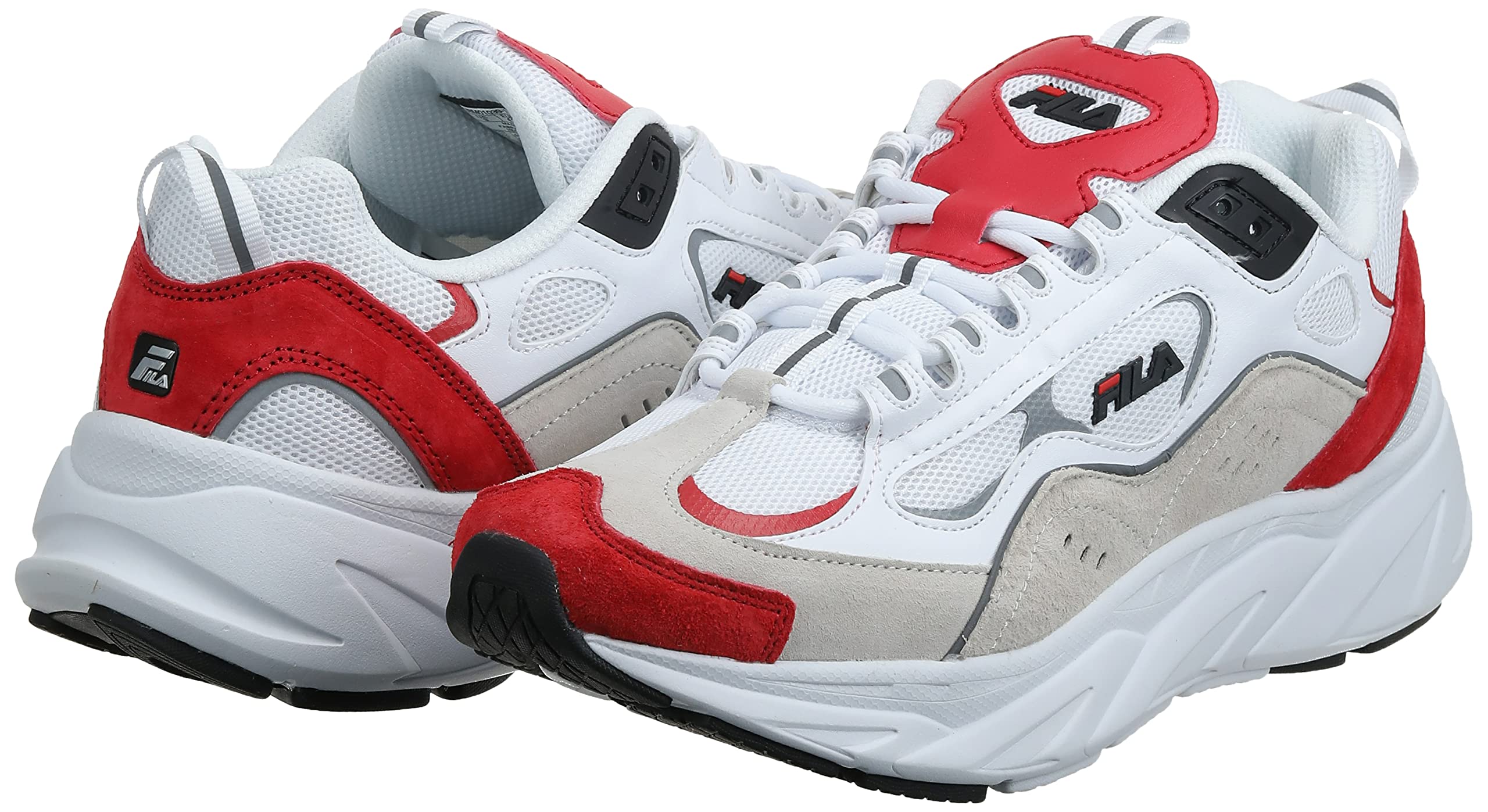 Fila Mens Mens Fila Trigate Sneaker White Red Black 11