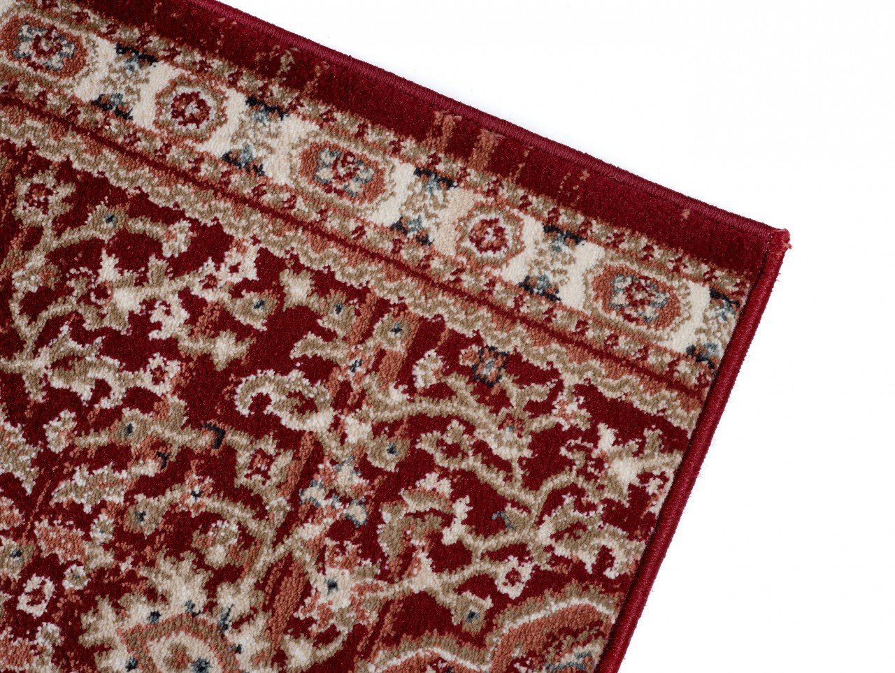 Carpeto Tapis de Couloir Couloir 80x175cm Rouge Classique Traditionnel Doux | Tapis de Couloir pour Cuisine Buanderie Chambre Entrée Chauffage au Sol Facile D'entretien Poils Mi-Longs Vendu au Mètre