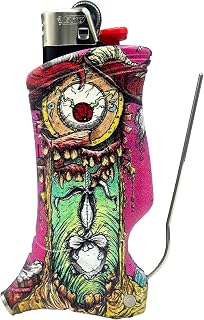 Toker Poker - Bic Lighter Case Multi Tool, Alice Collection - All Inclusive Tool for Camping and Other (Clock Maw)