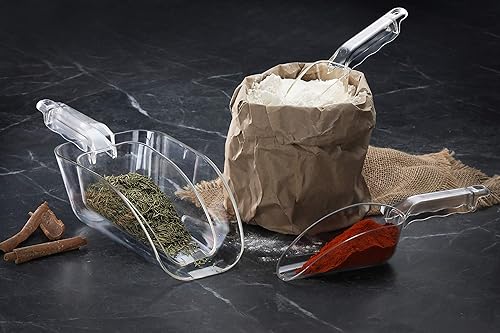 Miniatura 5 de New Star Foodservice 34387 Cuchara de hielo de plástico de policarbonato transparente 6 onzas