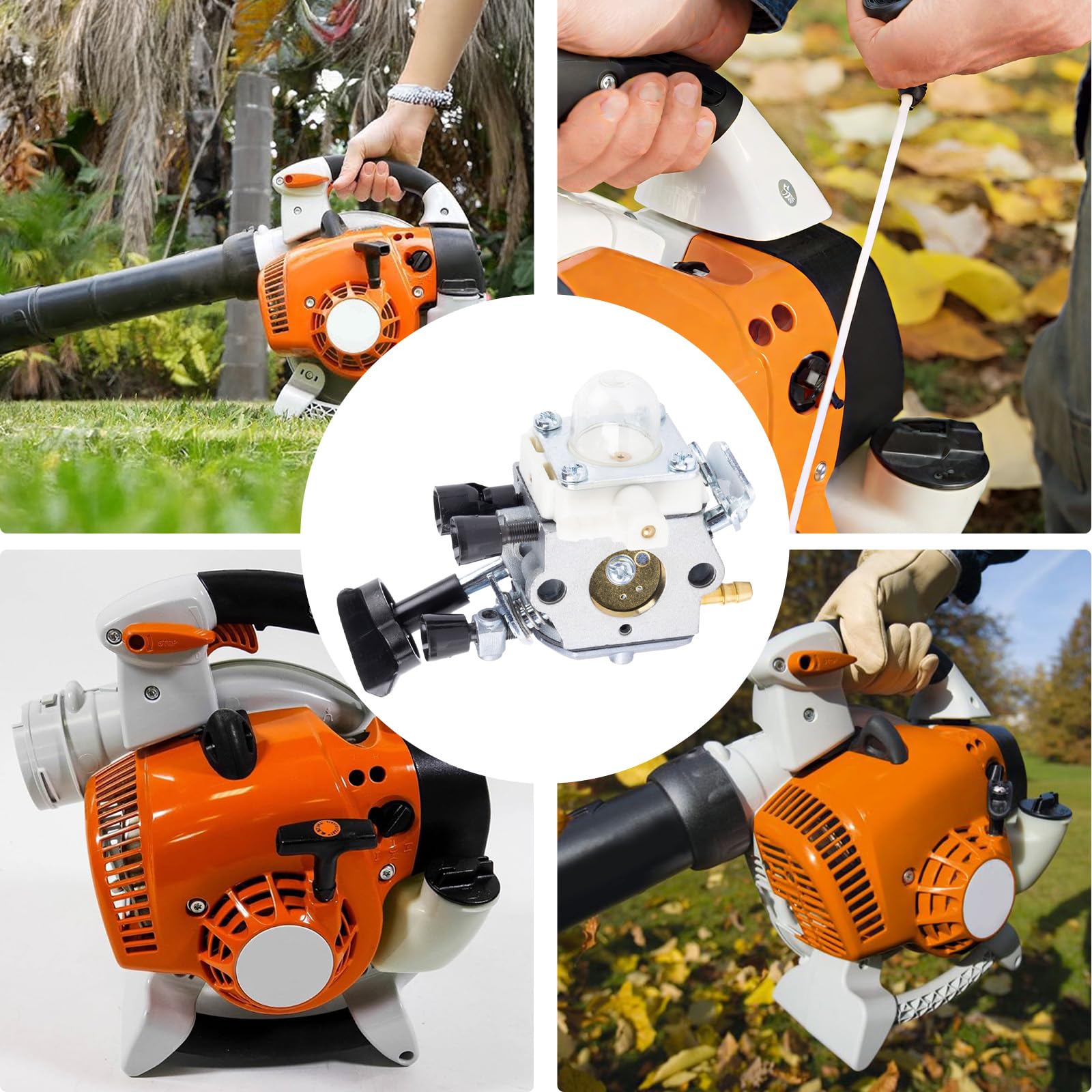 Carburatore con silenziatore e parascintille per Stihl BG86, BG86C, SH86, SH86C, BG86CE, BG86Z, ricambio per Zama C1M-S261B, C1M-S261C; per 4241 120 0616, 4241 120 0607, 4241 120 0 600