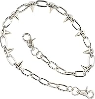 Vista 94 de Cadenas punk unisex para pantalones, cadenas de cinturón de alta resistencia, pantalones de hip hop, cadena de jeans con cierres de langosta