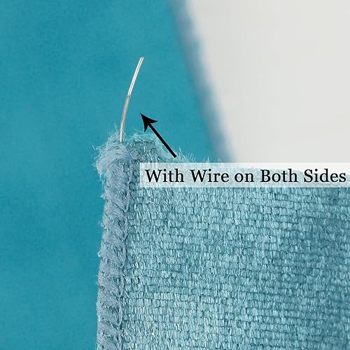 Miniatura 3 de MEEDEE Cinta de terciopelo azul de 1.5 pulgadas, cinta de terciopelo con alambre de 25 yardas, carrete de cinta de terciopelo triturado, cinta de