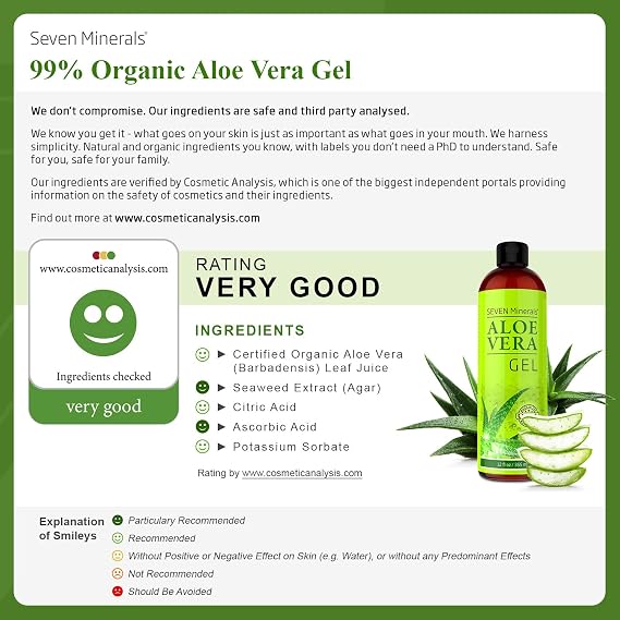 Seven Minerals Aloe Vera Spray & Travel Size Aloe Vera Gel