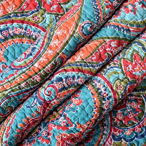 Miniatura 4 de NEWLAKE Manta acolchada para cama, sofá, hermoso floral europeo, 60 x 78 pulgadas