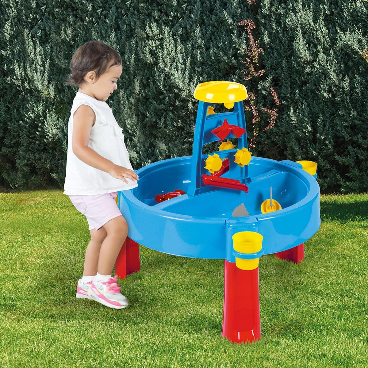 Dolu Wasser- & Sand-Aktivitätstisch – Sensorischer Spieltisch mit Wasserbahn, Sand- und Wasserbereichen, Zubehör inklusive, Für Innen- und Außenbereich, Ab 24 Monaten