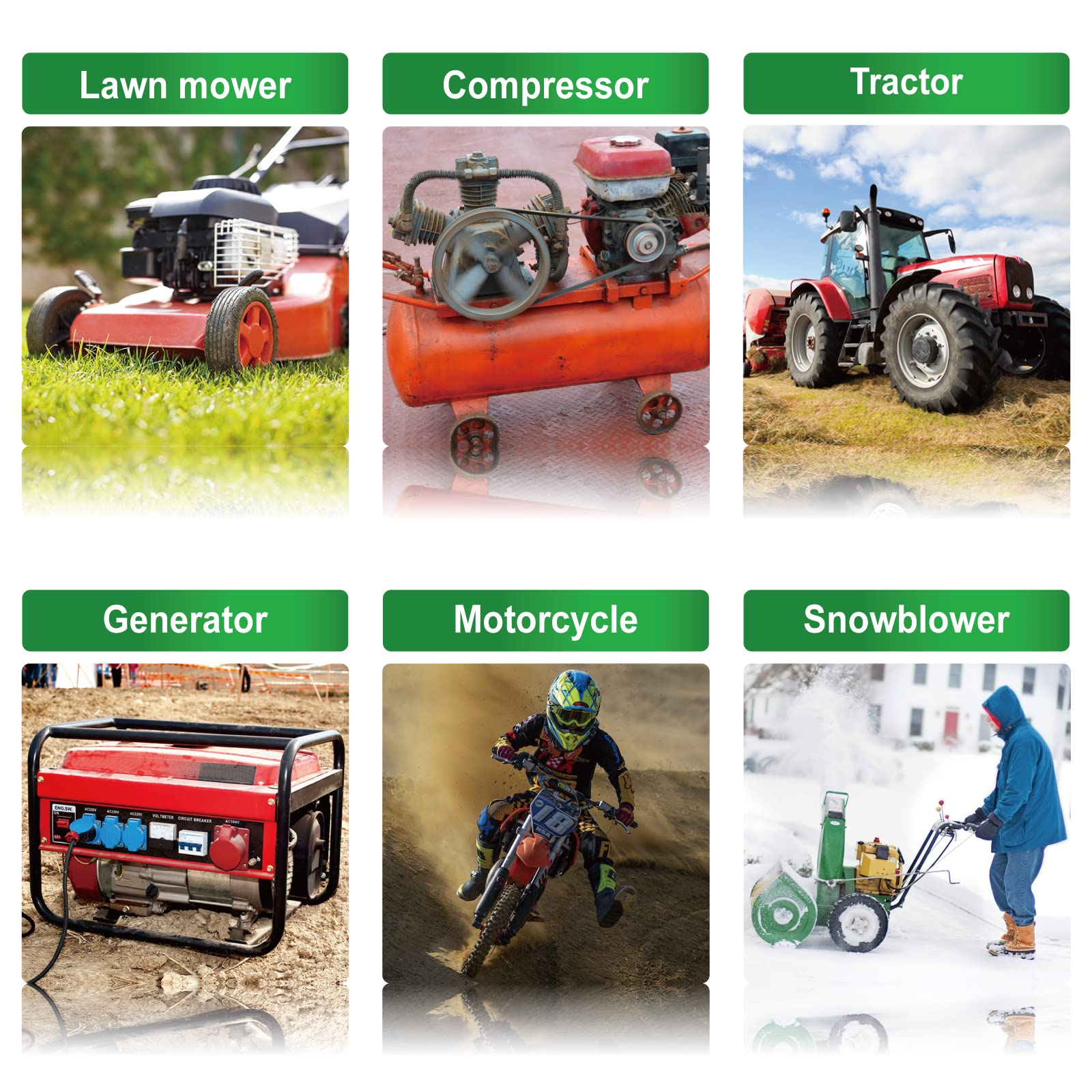 Yooreal Compteur horaire de vibrations sans fil, rappel d'entretien pour moteur à essence/diesel/électrique alimenté par générateur compresseur moto souffleuse à neige remorque