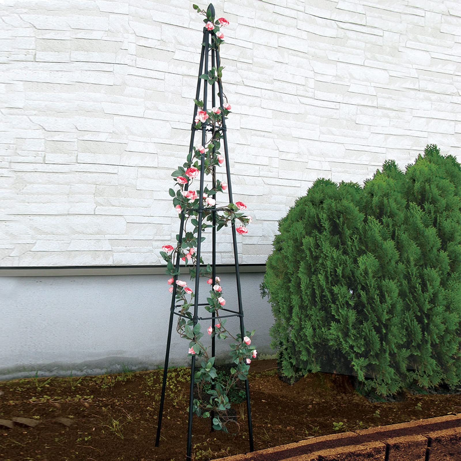 Rama do pnących roślin, kratki ogrodowe, kratka ogrodowa, Obelisk wieżowy do roślin pnących, metalowa kratka z kutego żelaza, kwiat do pnączy, 180 cm