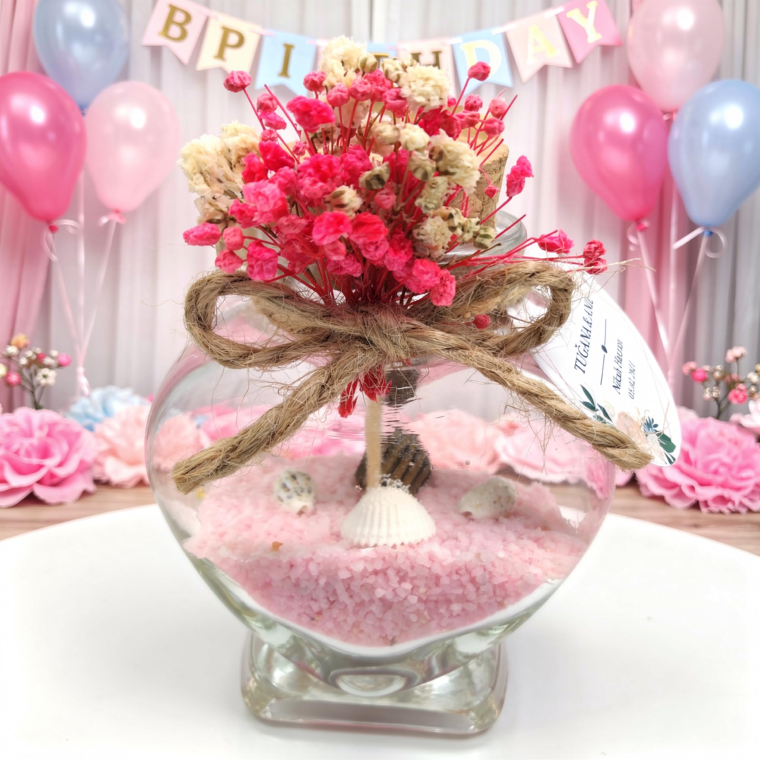 bomboniere matrimonio, bottigliette vetro Candele in un barattolo di profumate battesimo,vasetti vetro anni ragazzo, comunione, cresima,piccolo regalo (gel bianco sabbia rosa, set da 20)