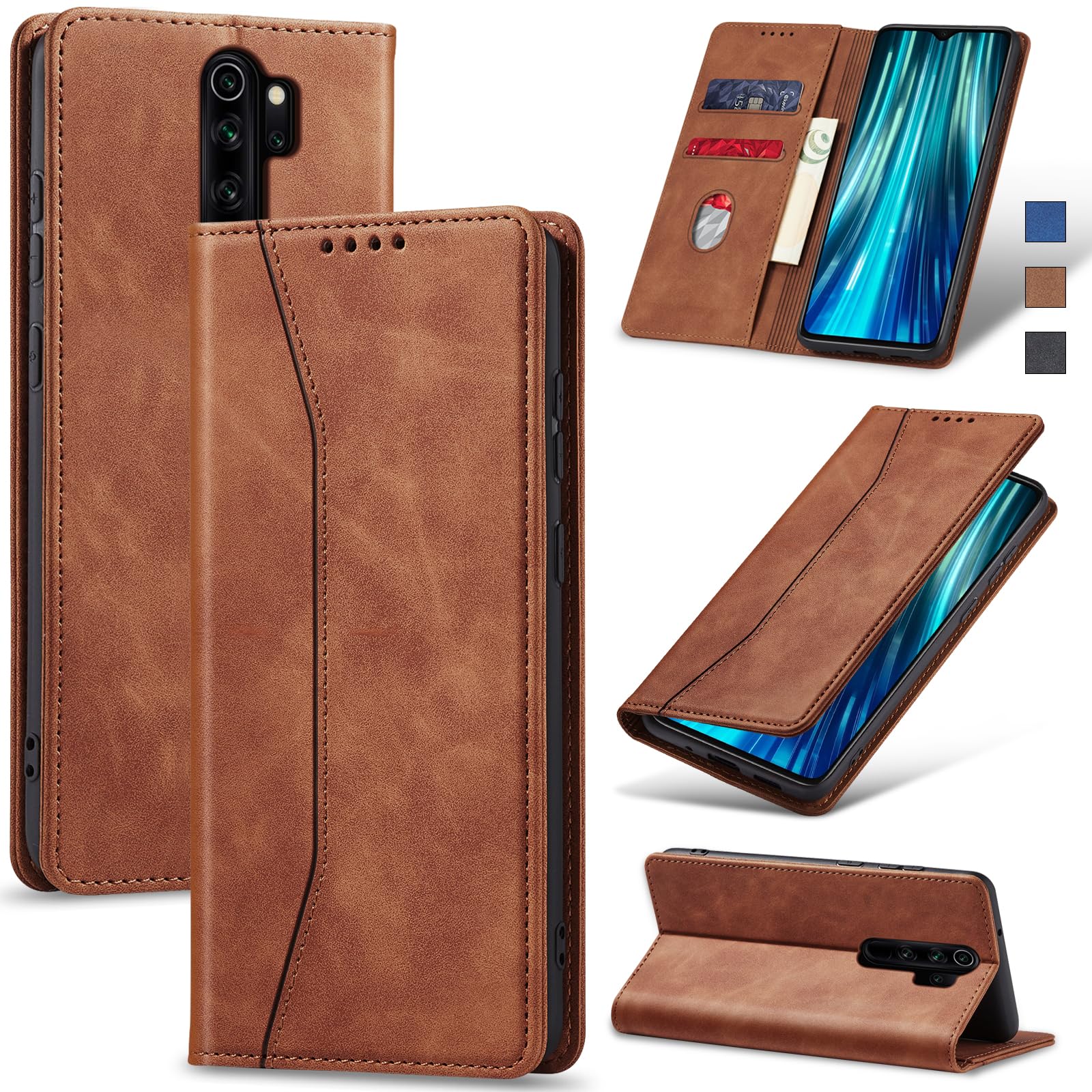 Cover per Xiaomi Redmi Note 8 Pro, Flip Cover Antiurto Pelle