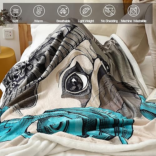 Miniatura 3 de Famitile Manta de pug, manta fresca para cachorros que escucha música, súper suave, manta de peluche de pug, regalos para los amantes de los pug