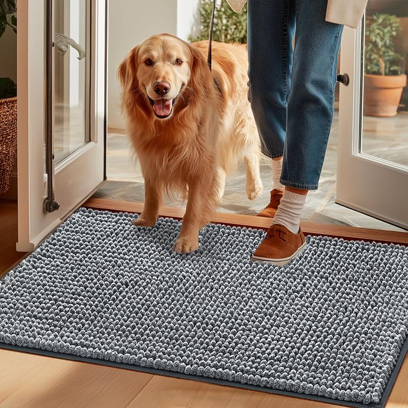 Tapete Absorvente para Cães em Chenille com Base Antiderrapante EHEYCIGA, 91,44 x 60,96 cm