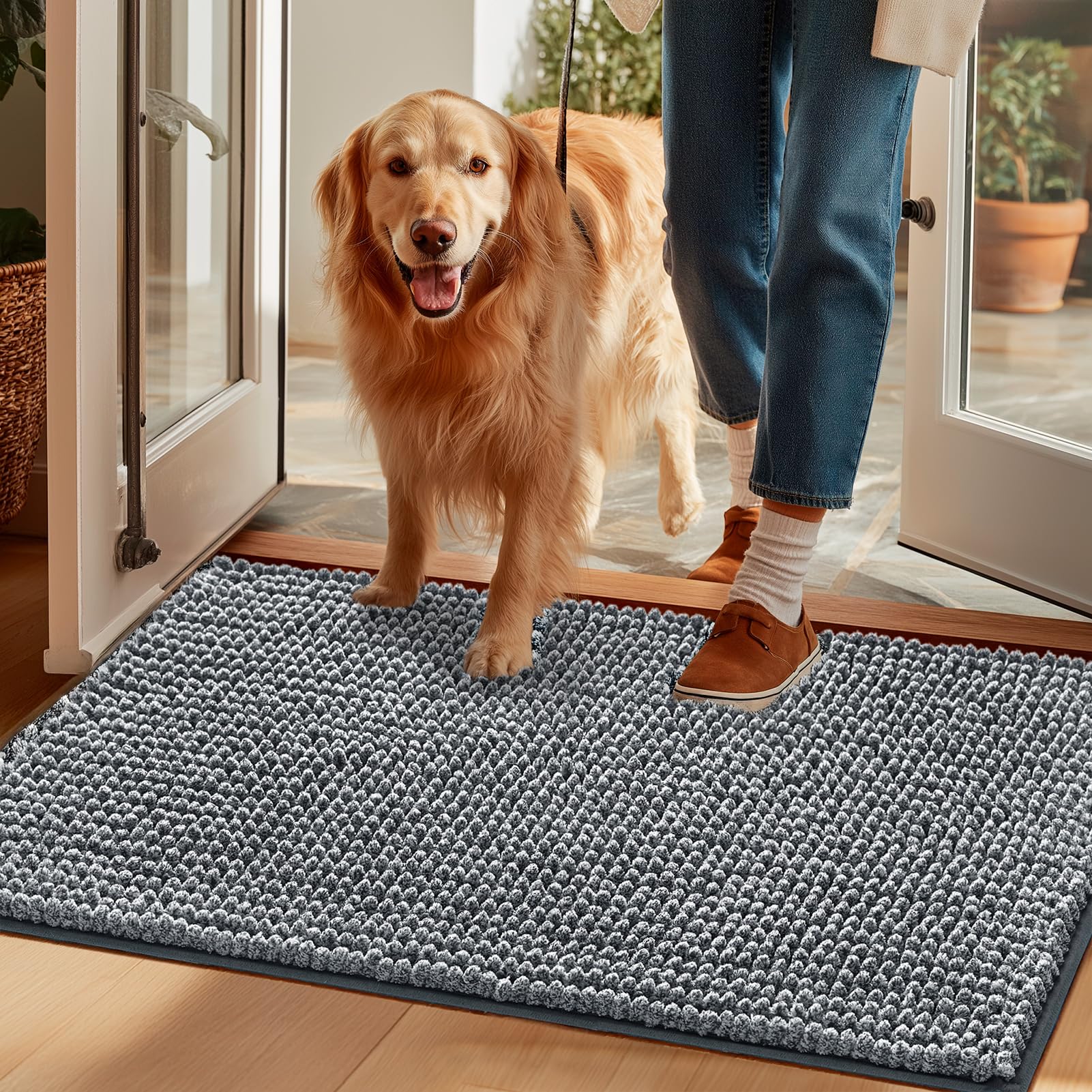 EHEYCIGA Super Absorbent Dog Door Mat 48x30
