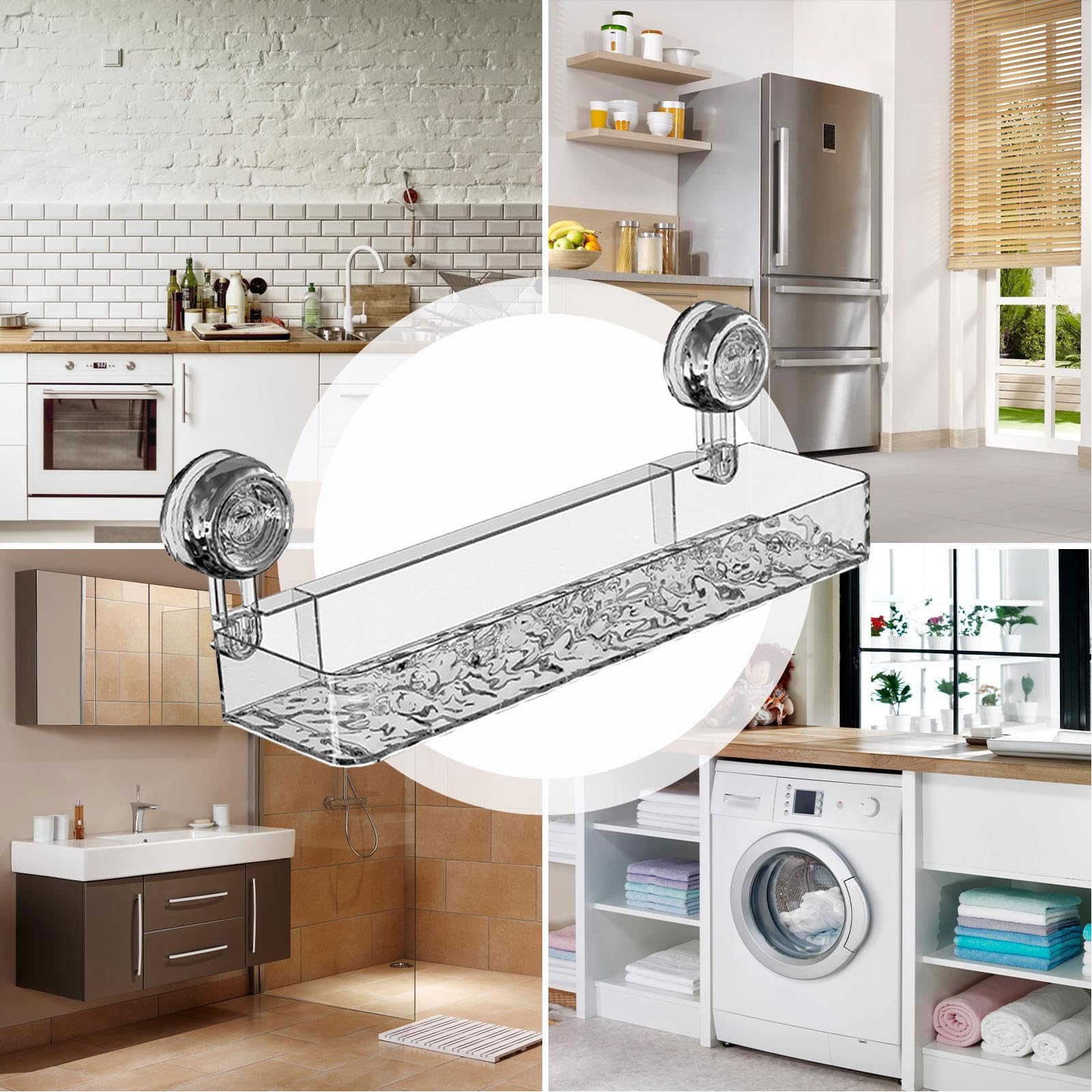 Bathroom Solutions Doucherekje - Zwart - Zuignap - 25x18x37 Cm