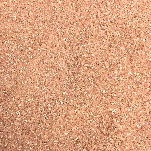 Confeti comestible de oro rosa con cristales de azúcar espumosos para tartas, galletas, cupcakes, helados, donas de 4 onzas