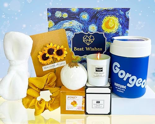 Regalos para mujeres, juego de cesta de regalo relajante para spa, regalos de cumpleaños para mujeres, ideas de regalo únicas de Navidad para