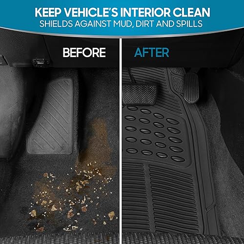 Miniatura 3 de BDK ProLiner - Alfombrillas para autos, camiones, SUV, 2 piezas, alfombrillas para todo tipo de clima con diseño de ajuste universal, alfombrillas