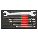 ARES 33041-7-Piece Metric Ultra-Thin Profile Double Open-End Wrench Set - Sizes 6-19mm - Chrome Vanadium Steel Construction with Mirror Polish Chrome Finish – EVA Foam Storage Tray