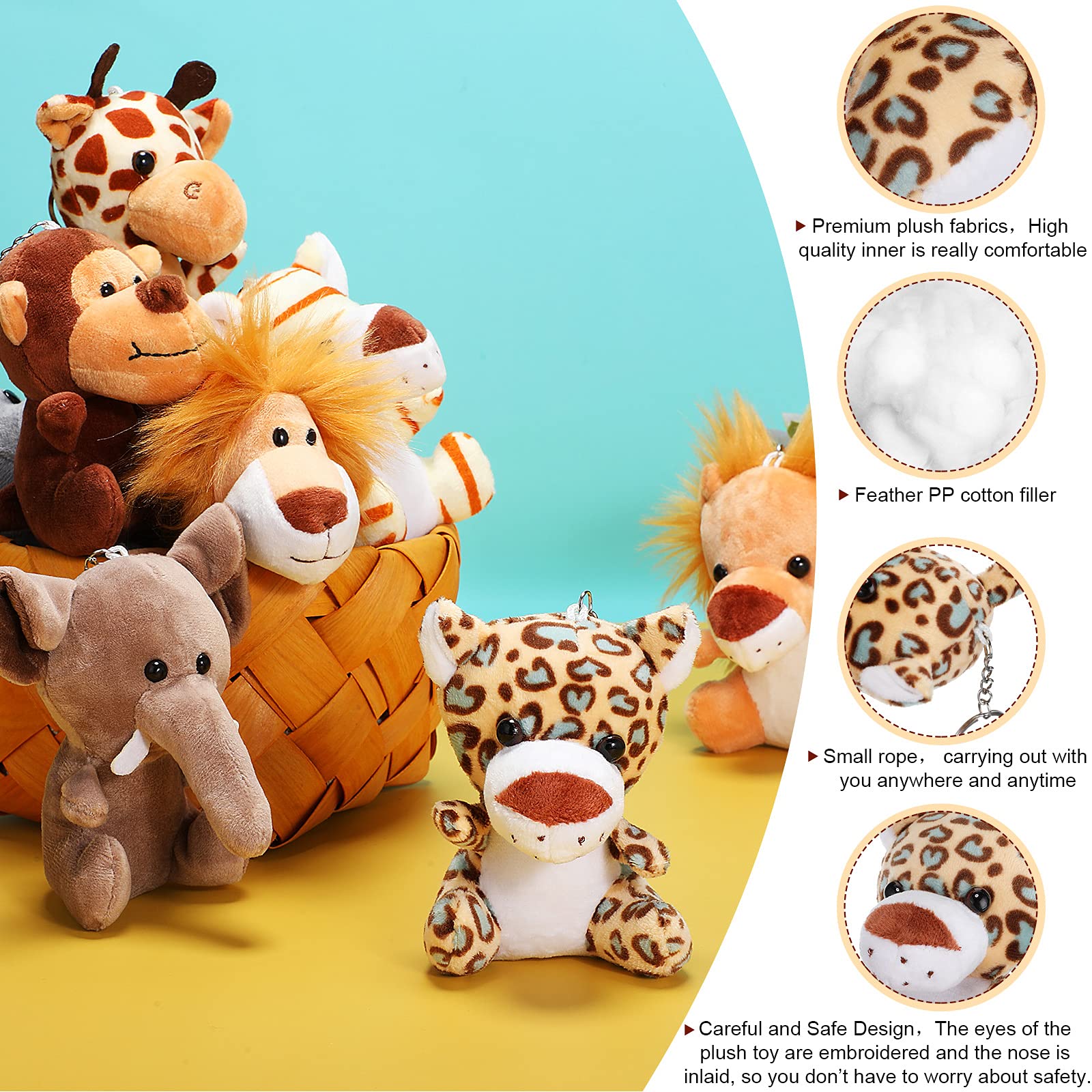 Sensory4u Mini Safari Jungle Animals Play Set - 30-Piece Rainforest Animal Figures For Kids - View #6