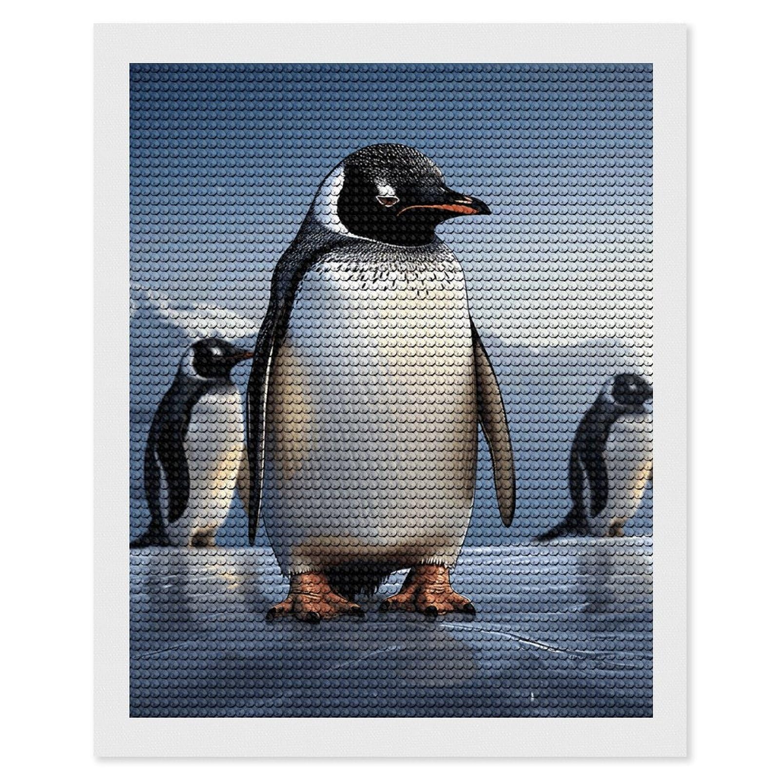 NONHAI Diamond Painting Kits for Adults - DIY Diamond Art Kits for Beginners - Full 5D Paint Drill Diamond Dots Paintings- Penguin Diamonds Pictures Gem Art and Craft Wall Decor 16"x20"
