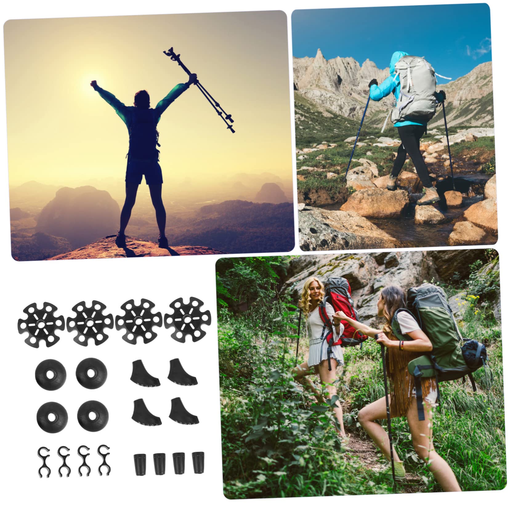 SUPVOX Accesorios De Alpenstock Accesorios Senderismo Accesorios para Caminatas Tapa del Extremo De Los Bastones De Senderismo Bastones De Trekking Cesta Bastón