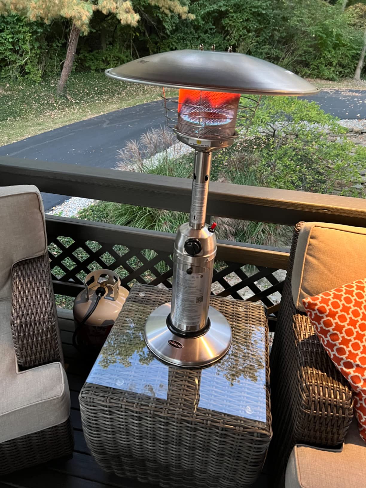 17/mo Finance Hiland HLD032CG Portable Table Top Patio Heater