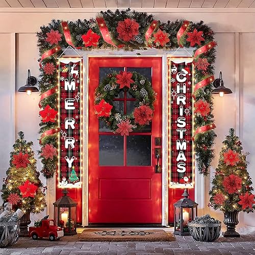 Miniatura 18 de RECUTMS 10 paquetes de flores de Pascua artificiales con purpurina para decoración de bodas, árbol de Navidad, Año Nuevo, guirnalda de Navidad