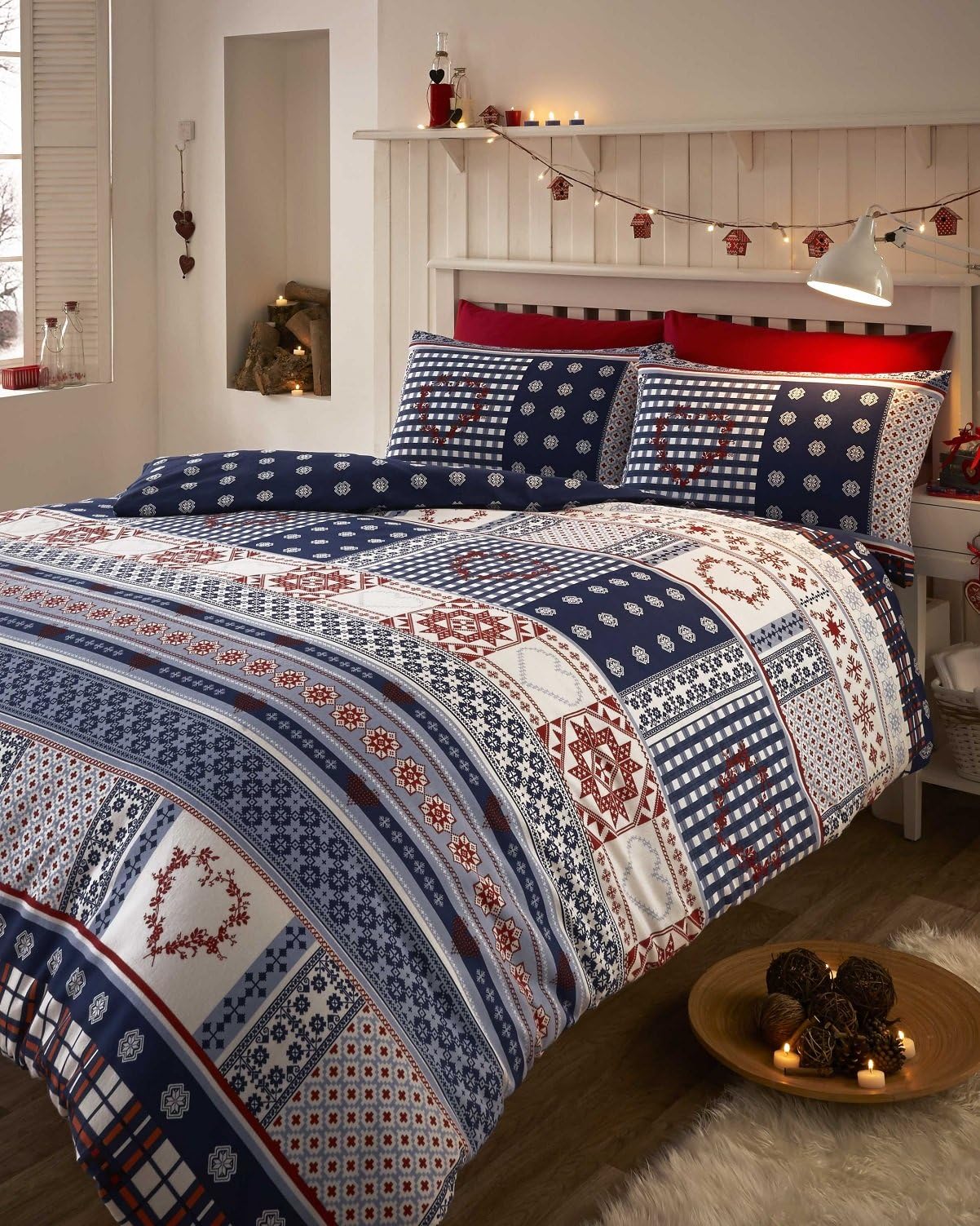 Nordic - Multi - Flannelette Duvet Cover Set - Single