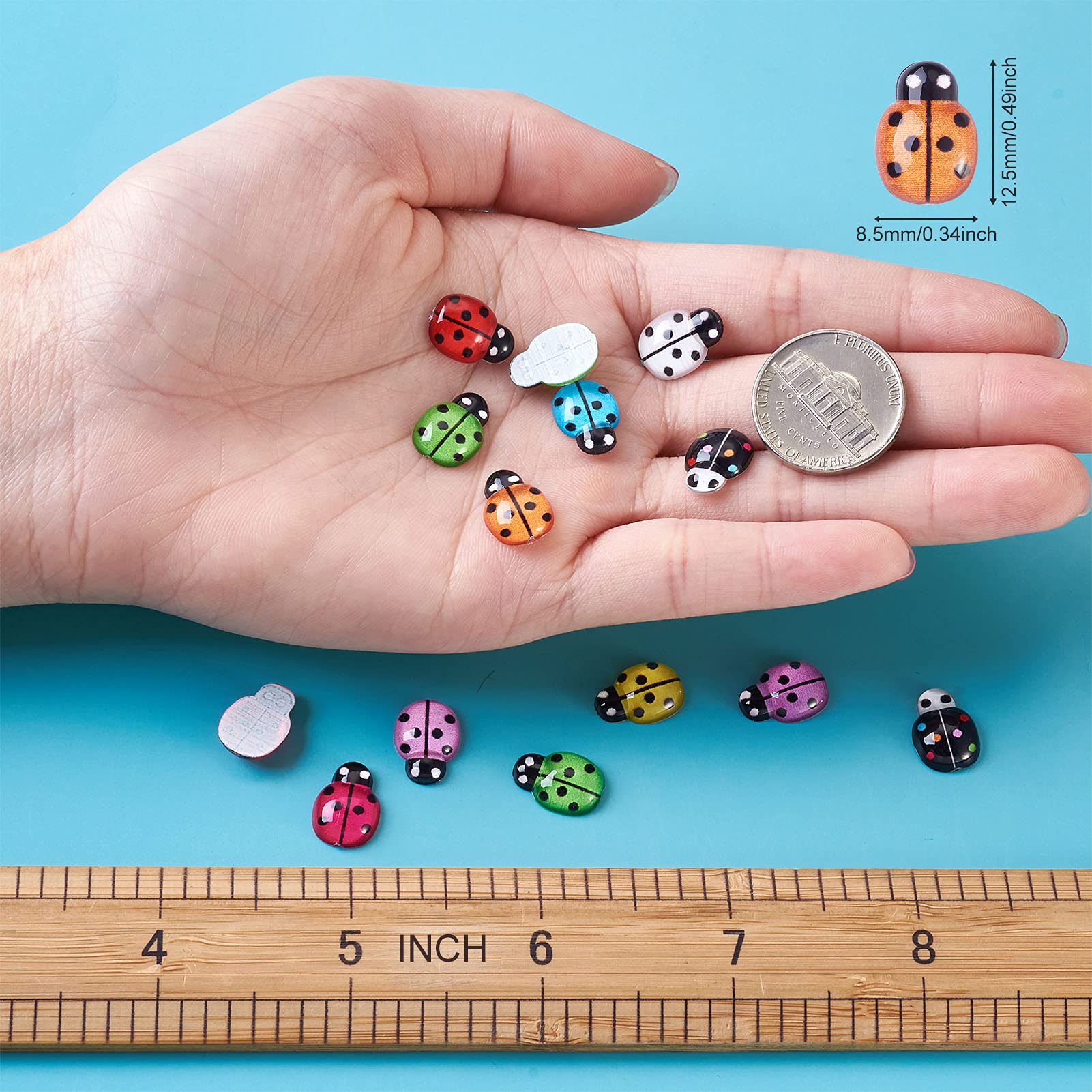 100g Assorted Flat-Back Resin Embellishments – Camellias, Butterflies & Pearls For Crafts (5-35mm)