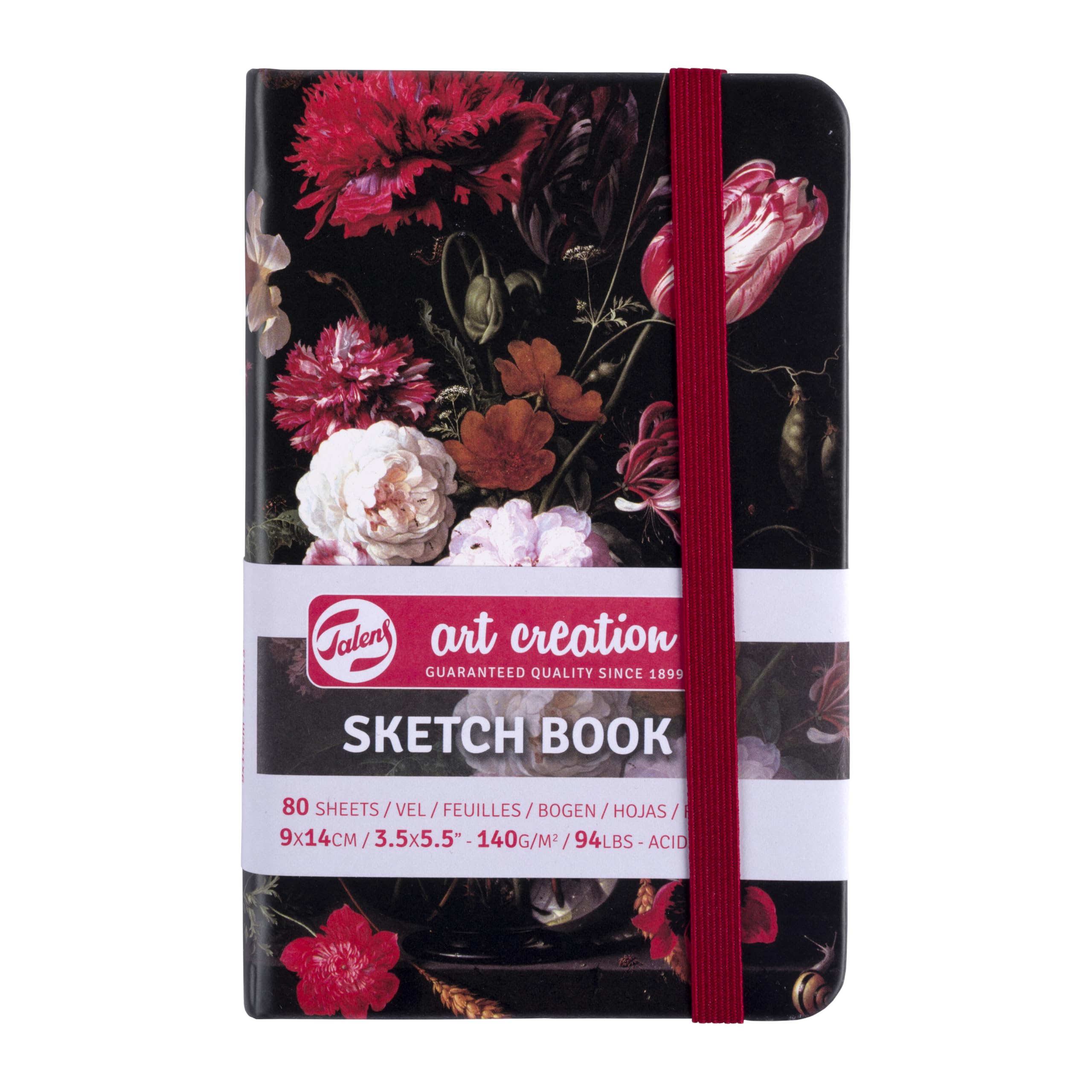 Talens Art Creation - Sketchbook Still Life with Flowers in Glass vase - 9x14cm - 140g - 80 Sheets - Drawing Paper