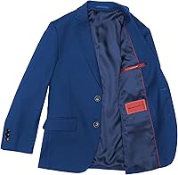 Vista 4 de Marvelous World - Conjunto de traje formal de corte entallado para niños, cintura ajustable