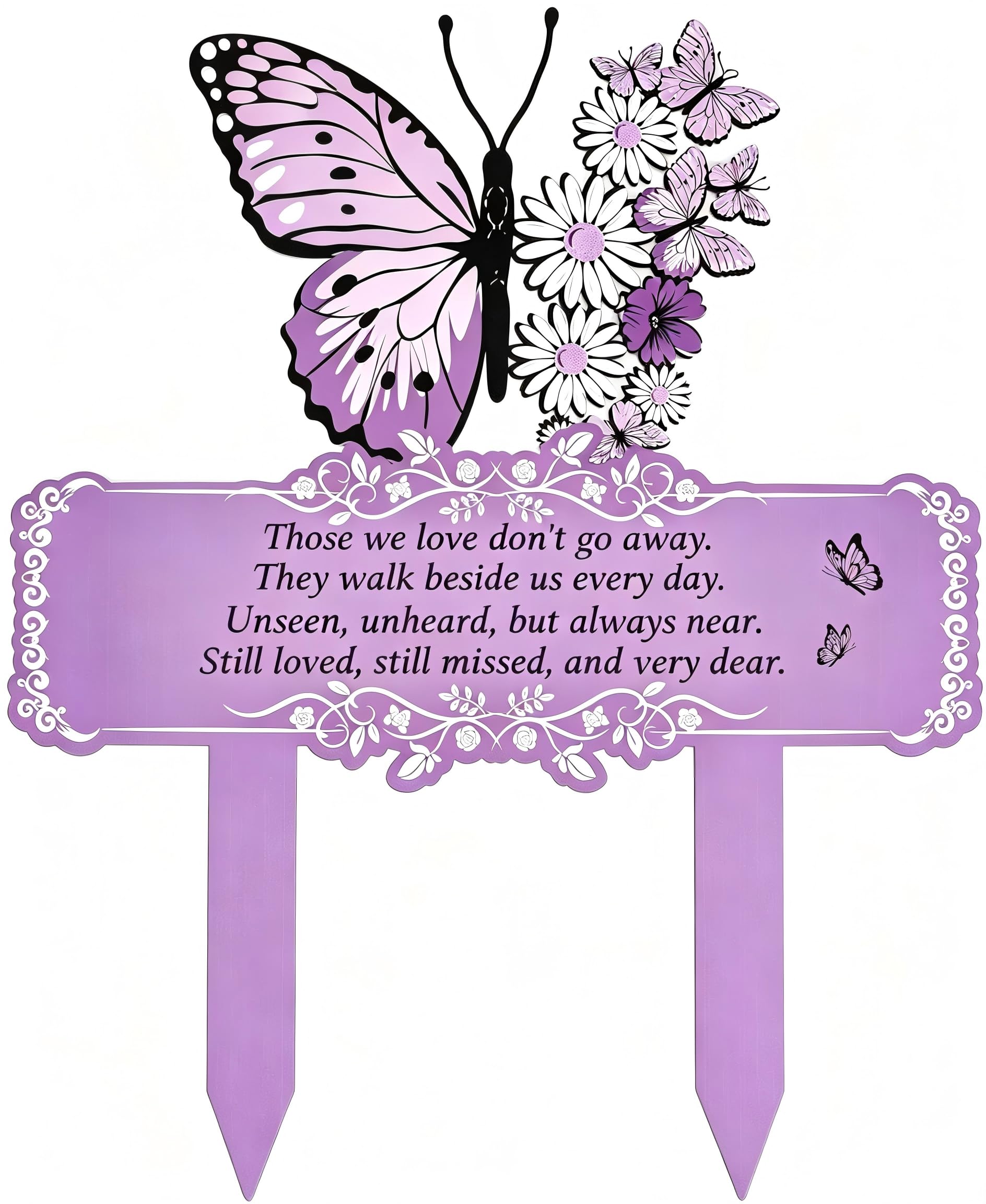 Butterfly Grave Ornaments Memorial Gifts Sympathy Gift Grave Marker(B)