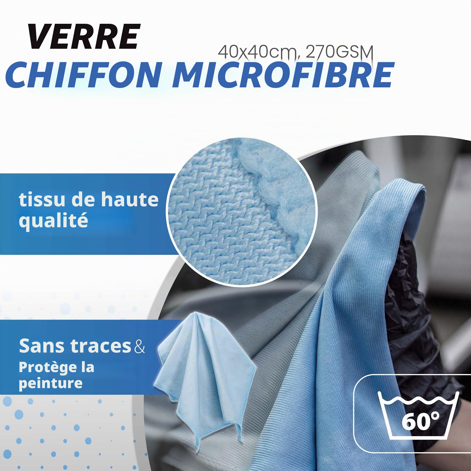 detailmate Kit de scellage pare-brise pour voiture et douche - Effet lotus Soft99 Ultra Glaco Vitrifiant 70ml + nettoyant pour vitres 100ml + chiffon microfibre en verre + chiffon polissage moelleux
