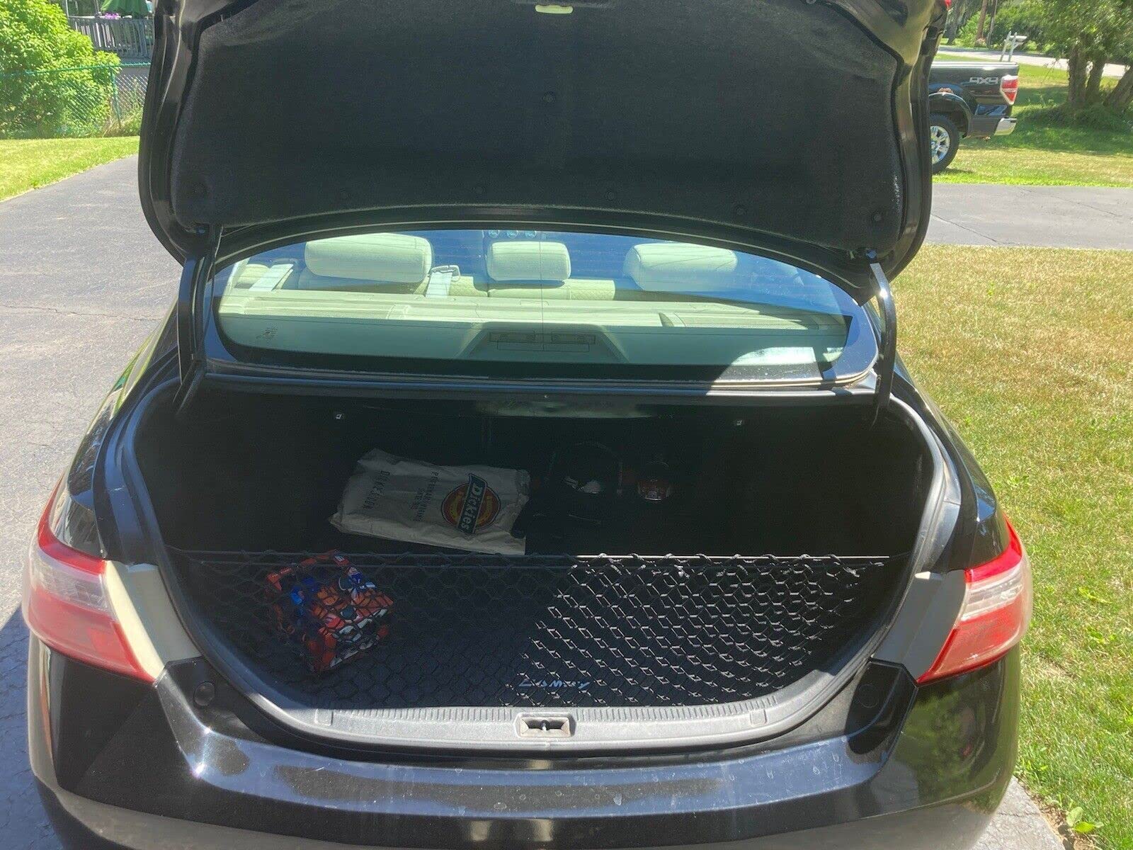 EACCESSORIES EA Trunk Organizer for Toyota Camry 2002-2011 – Mesh Car Trunk Organizer – Cargo Net for Sedans – Nylon Mesh Netting – Compatible with