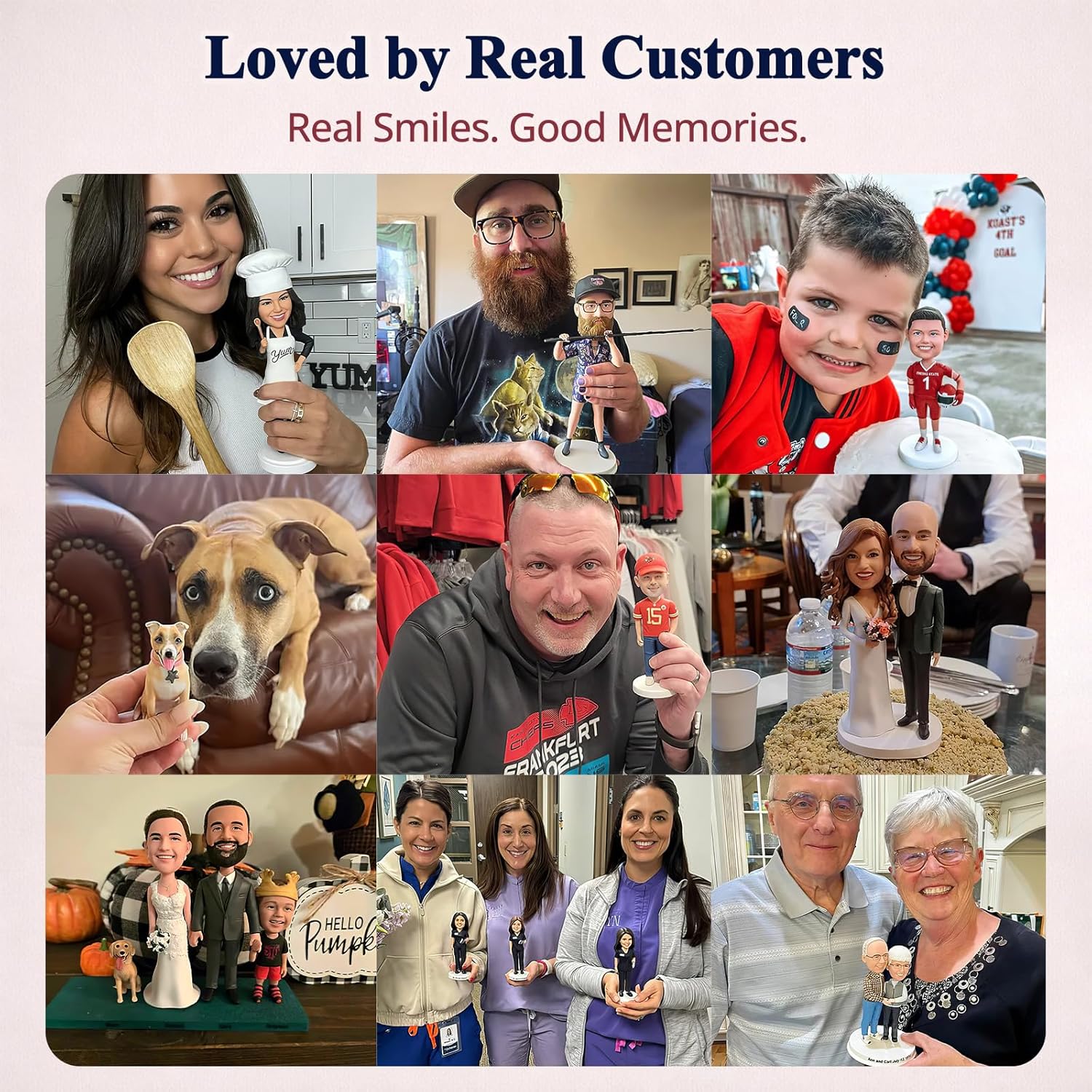 Custom Golf Bobblehead – 6/7/8" Personalized Male from Photo, Semi-Custom Head or Full-Body, Handmade Soft-Clay Figure, Gift Box & Bag + Greeting Card, for Dad/Husband/Coach/Retired - Image 8