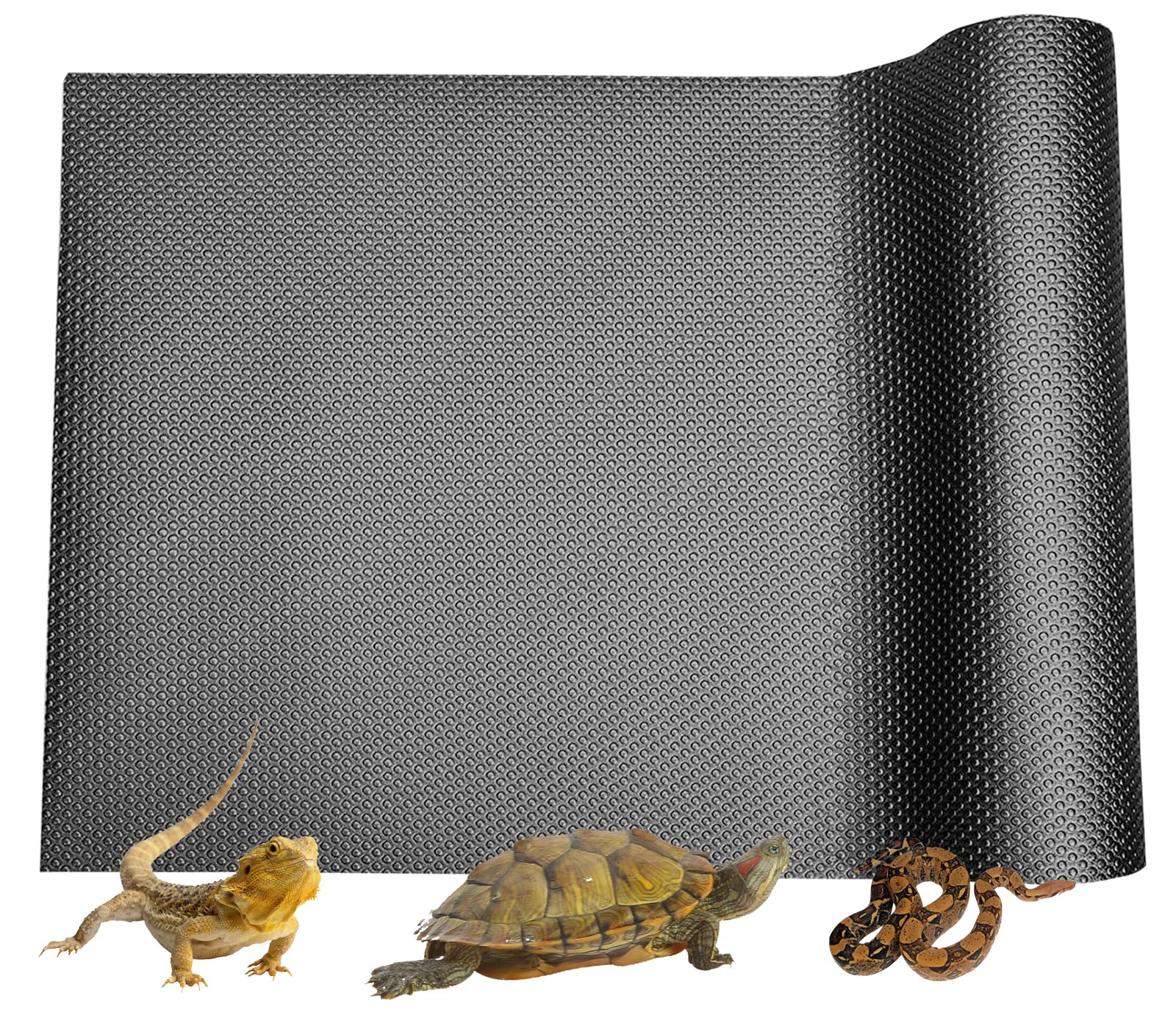 LWFCOEE Alfombra de reptil para tanque de dragón barbudo, accesorios para tanque de 40 galones, 20 galones, 50 galones, 17.5 x 79 pulgadas, tapete de reptil no adhesivo para terrario para geco de