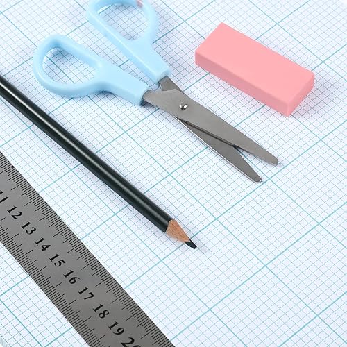 Miniatura 5 de Ctosree 6 blocs cuadrilares de 8.5 x 11 pulgadas, 10 cuadrados por bloc de papel cuadriculado, bloc de sección transversal para dibujo de