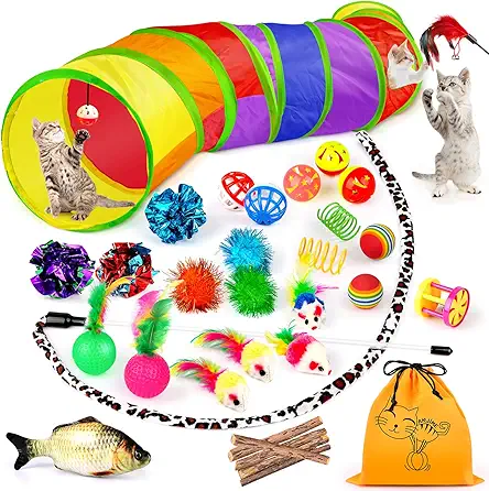 32 PCS Cat Toys Kitten Toys, Variety Catnip...