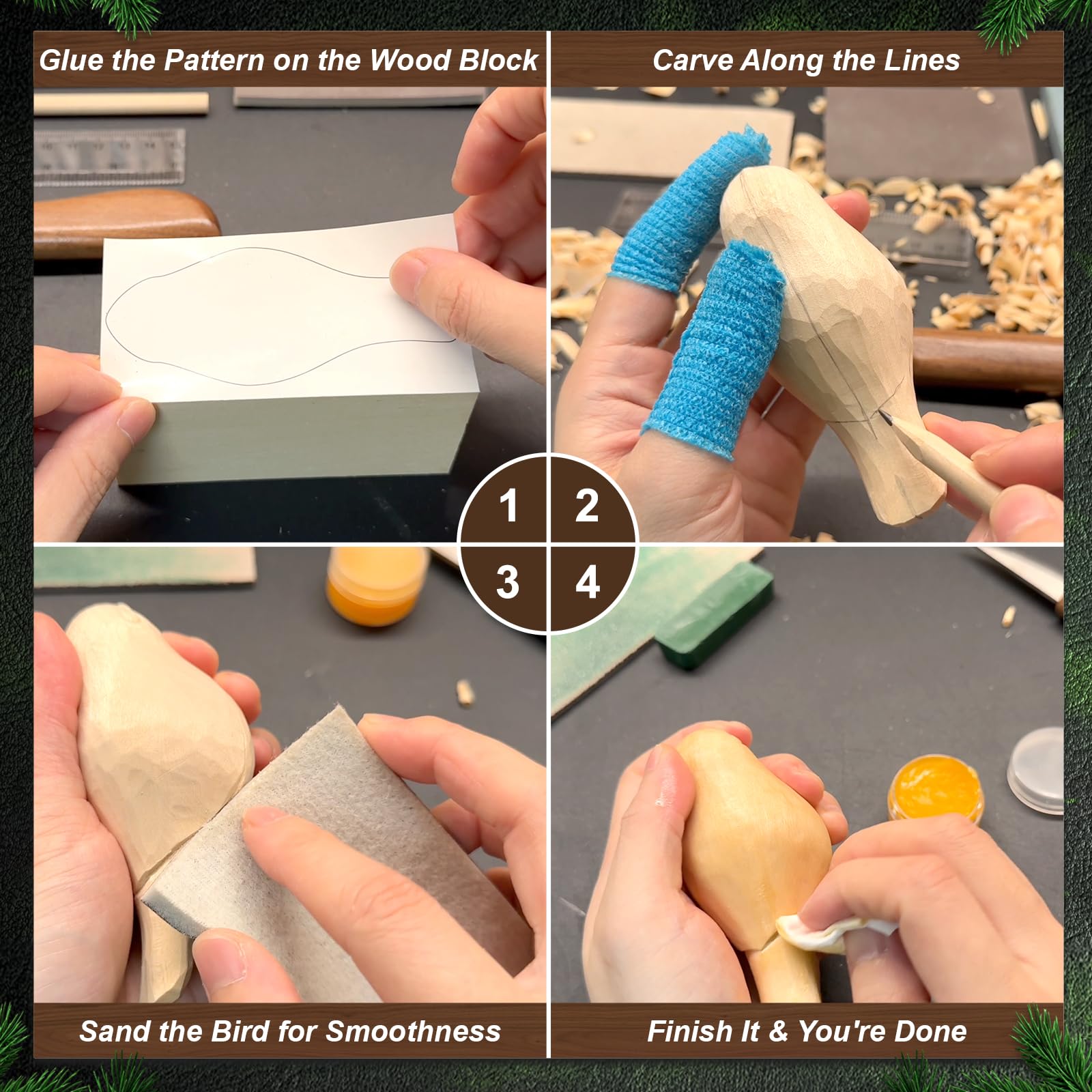 Wood Carving Kit for Beginners - Whittling Tools -5