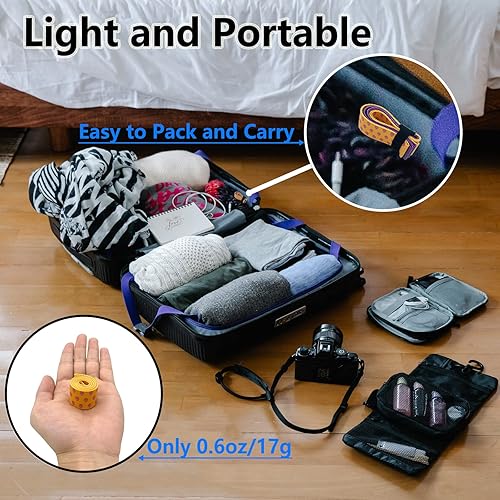 Miniatura 4 de R REVOLEURT 6 bandas de toalla para sillas de playa, sillas de crucero, clips de toalla de goma, correa de toalla portátil resistente al viento,